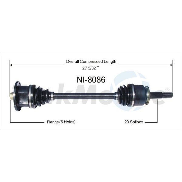 Surtrack Axle Cv Axle Shaft, Ni-8086 NI-8086 - main